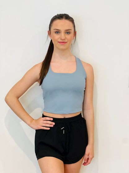 Cross Back Dance Top - Blue - THE COLLECTIVE DANCEWEARCross Back Dance Top - Blue#mSports TopTHE COLLECTIVE DANCEWEAR