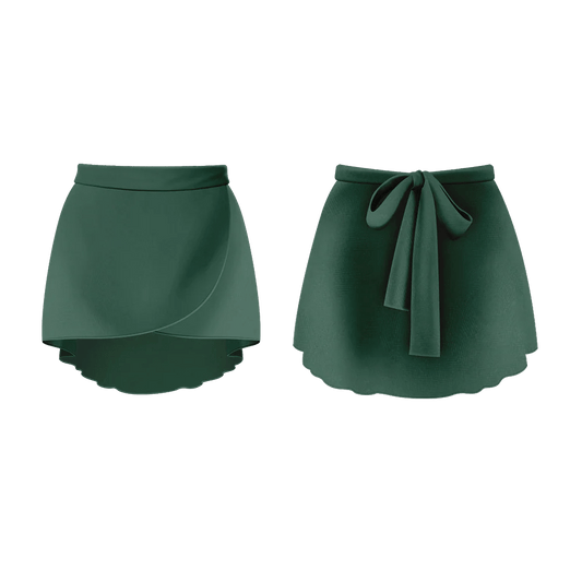 Danse de Paris Delphine Wrap Skirt - Moss - THE COLLECTIVE DANCEWEARDanse de Paris Delphine Wrap Skirt - MossmSKIRTTHE COLLECTIVE DANCEWEAR