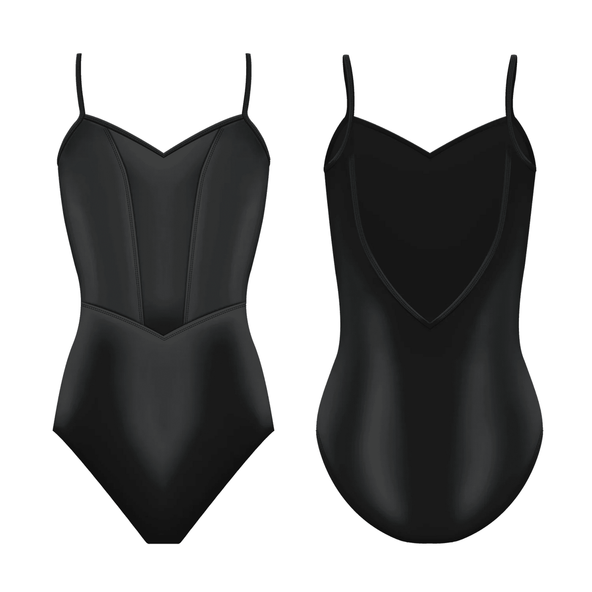 Danse de Paris Nikita Camisole Leotard - Ebony Black - Collective DancewearDanse de Paris Nikita Camisole Leotard - Ebony Black#mLeotardCollective Dancewear