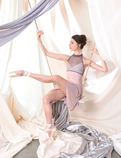 Dellalo Milano Calliope Halter Neck Leotard CL 2026 - Rose - THE COLLECTIVE DANCEWEARDellalo Milano Calliope Halter Neck Leotard CL 2026 - RosemLeotardTHE COLLECTIVE DANCEWEAR