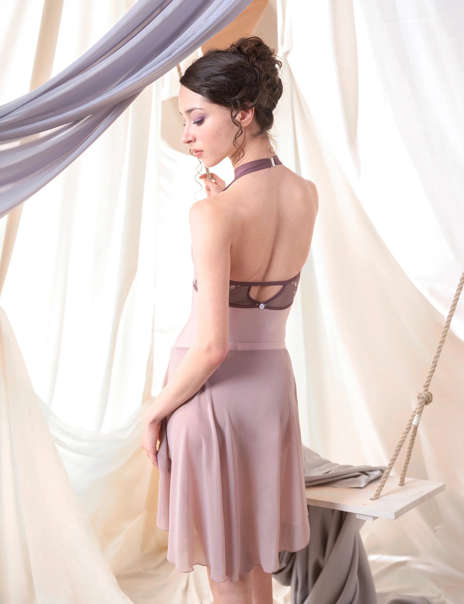 Dellalo Milano Calliope Halter Neck Leotard CL 2026 - Rose - THE COLLECTIVE DANCEWEARDellalo Milano Calliope Halter Neck Leotard CL 2026 - RosemLeotardTHE COLLECTIVE DANCEWEAR