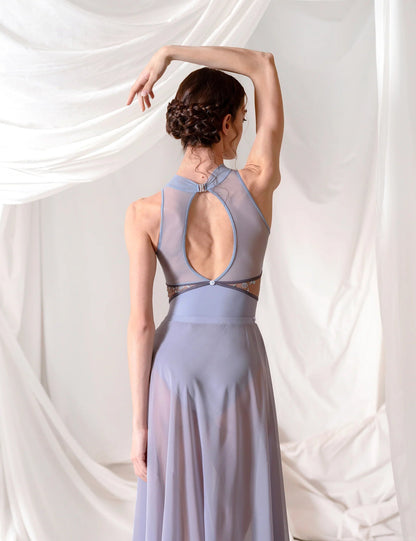 Dellalo Milano Pandia High Neck Leotard CL 2026 - Vapore - THE COLLECTIVE DANCEWEARDellalo Milano Pandia High Neck Leotard CL 2026 - VaporemLeotardTHE COLLECTIVE DANCEWEAR