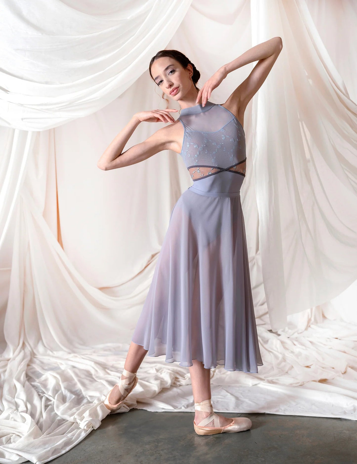 Dellalo Milano Pandia High Neck Leotard CL 2026 - Vapore - THE COLLECTIVE DANCEWEARDellalo Milano Pandia High Neck Leotard CL 2026 - VaporemLeotardTHE COLLECTIVE DANCEWEAR
