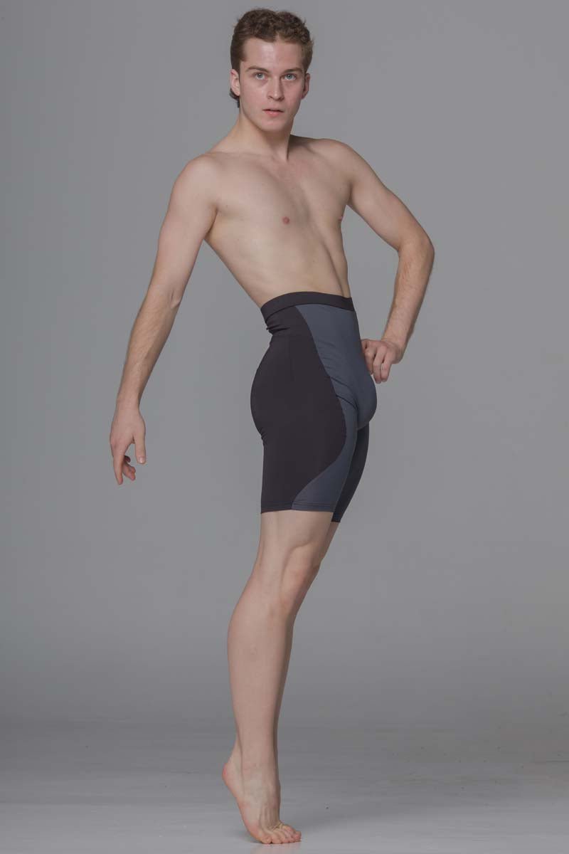 Diverso Men's Double Knee Shorts - Black & Grey - THE COLLECTIVE DANCEWEARDiverso Men's Double Knee Shorts - Black & GreymSports LeggingsTHE COLLECTIVE DANCEWEAR