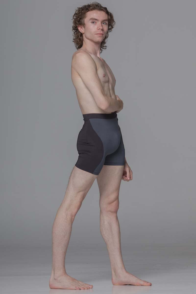 Diverso Men's Double Shorts - Black & Grey - THE COLLECTIVE DANCEWEARDiverso Men's Double Shorts - Black & Grey#mSports LeggingsTHE COLLECTIVE DANCEWEAR