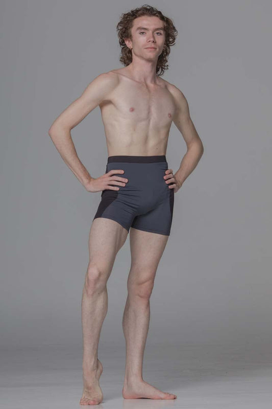 Diverso Men's Double Shorts - Black & Grey - THE COLLECTIVE DANCEWEARDiverso Men's Double Shorts - Black & Grey#mSports LeggingsTHE COLLECTIVE DANCEWEAR