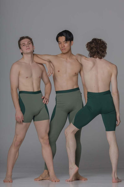 Diverso Men's Double Shorts - Green & Olive - THE COLLECTIVE DANCEWEARDiverso Men's Double Shorts - Green & Olive#mSports LeggingsTHE COLLECTIVE DANCEWEAR