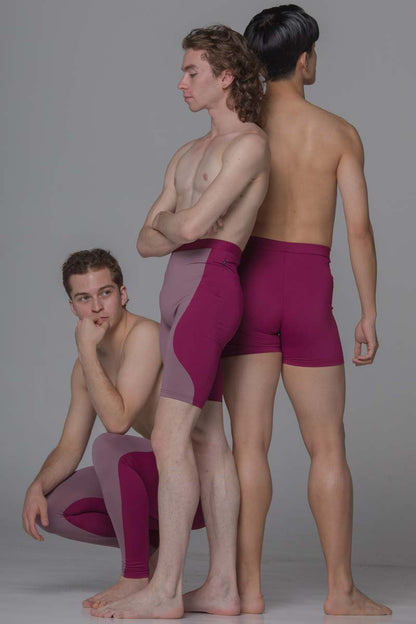 Diverso Men's Double Shorts - Pink & Wine - THE COLLECTIVE DANCEWEARDiverso Men's Double Shorts - Pink & Wine#mSports LeggingsTHE COLLECTIVE DANCEWEAR