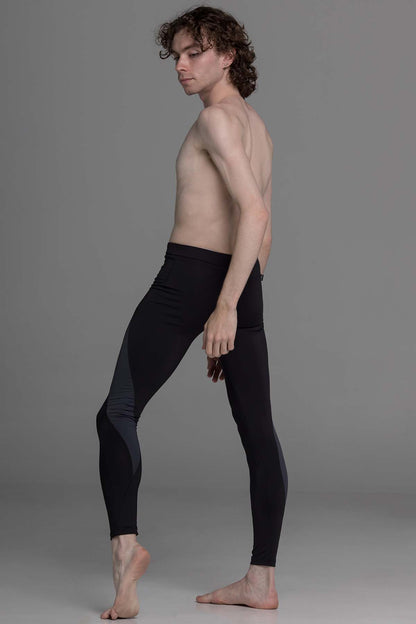 Diverso Men's The En Dehors Tights - Black & Grey - THE COLLECTIVE DANCEWEARDiverso Men's The En Dehors Tights - Black & GreymSports LeggingsTHE COLLECTIVE DANCEWEAR