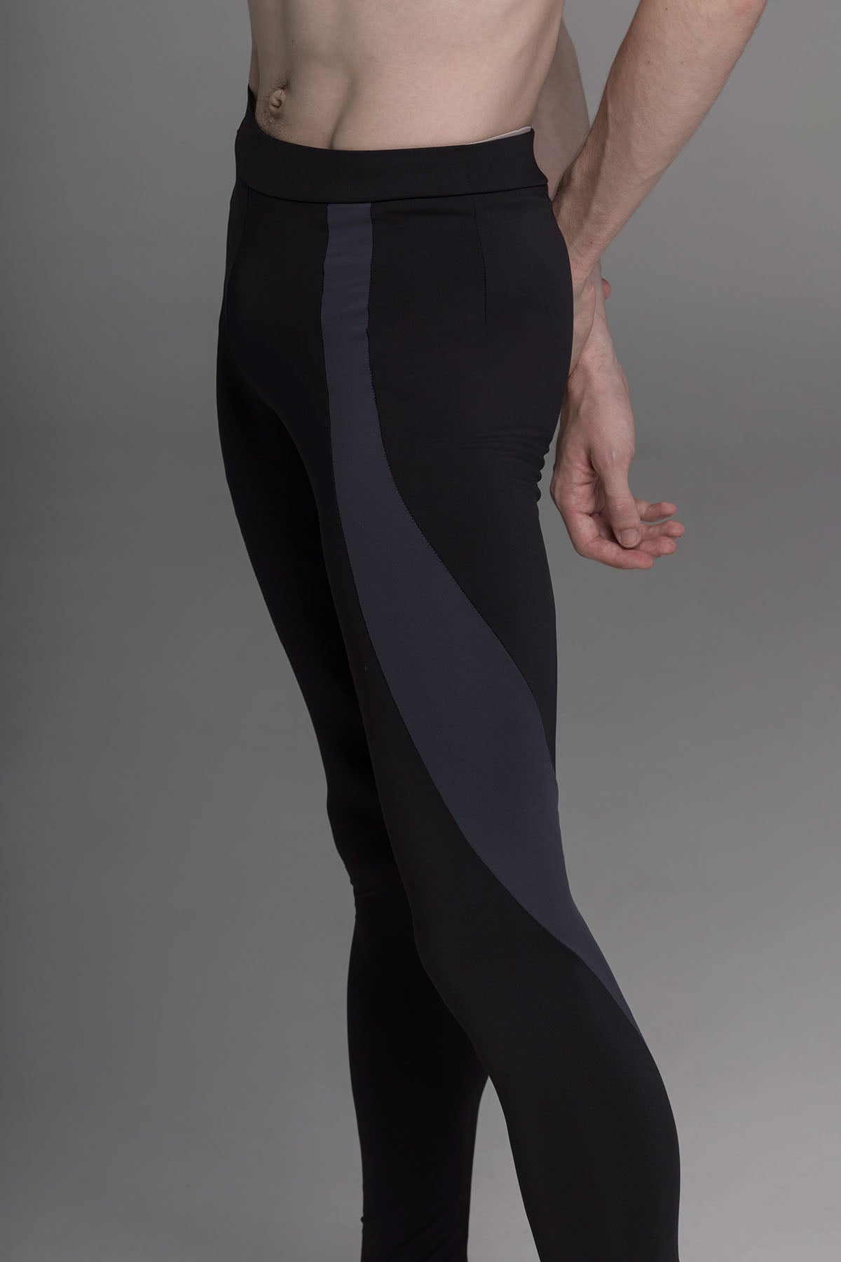 Diverso Men's The En Dehors Tights - Black & Grey - THE COLLECTIVE DANCEWEARDiverso Men's The En Dehors Tights - Black & GreymSports LeggingsTHE COLLECTIVE DANCEWEAR