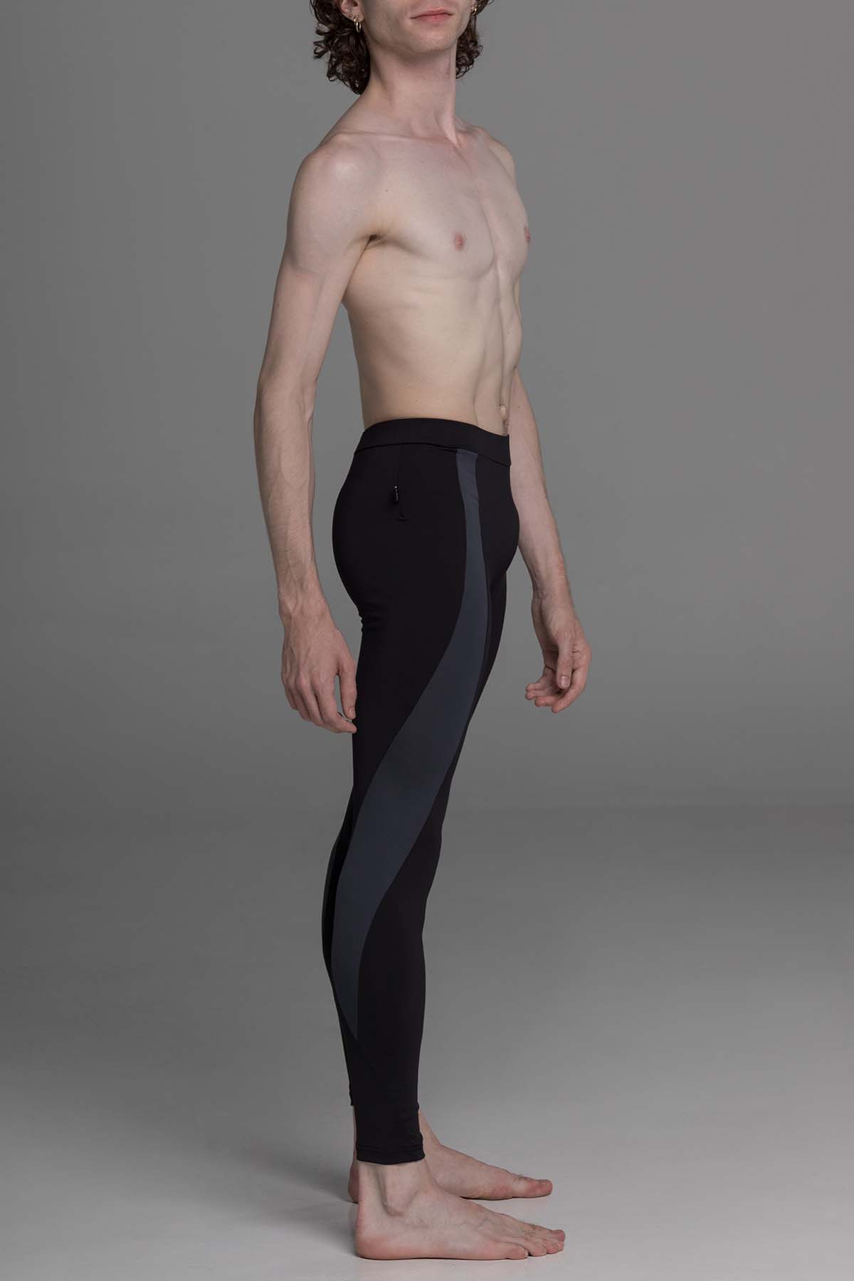 Diverso Men's The En Dehors Tights - Black & Grey - THE COLLECTIVE DANCEWEARDiverso Men's The En Dehors Tights - Black & GreymSports LeggingsTHE COLLECTIVE DANCEWEAR