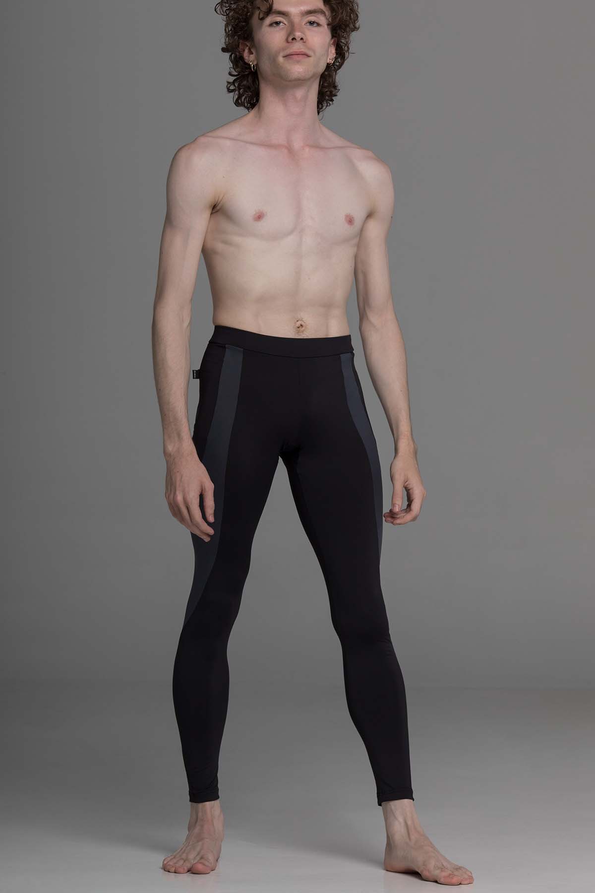 Diverso Men's The En Dehors Tights - Black & Grey - THE COLLECTIVE DANCEWEARDiverso Men's The En Dehors Tights - Black & GreymSports LeggingsTHE COLLECTIVE DANCEWEAR