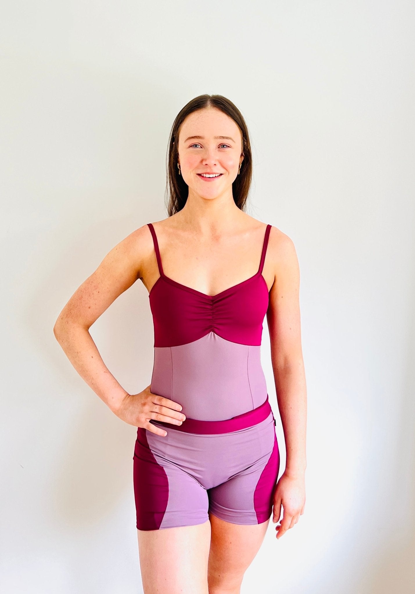 Diverso The Corset Camisole Leotard - Pink and Wine - THE COLLECTIVE DANCEWEARDiverso The Corset Camisole Leotard - Pink and Wine#mLeotardTHE COLLECTIVE DANCEWEAR