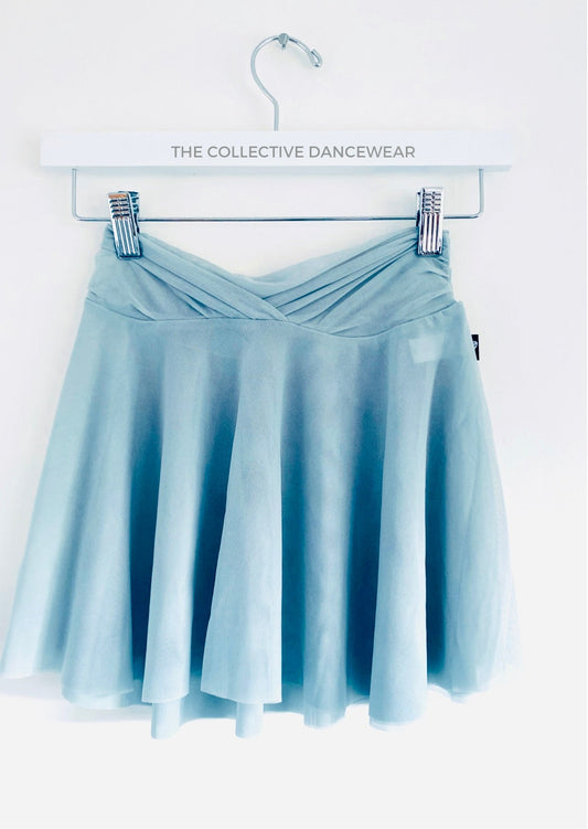 Double Layer Mesh Dance Skirt - Dusky Green - THE COLLECTIVE DANCEWEARDouble Layer Mesh Dance Skirt - Dusky Green#mSkirtTHE COLLECTIVE DANCEWEAR