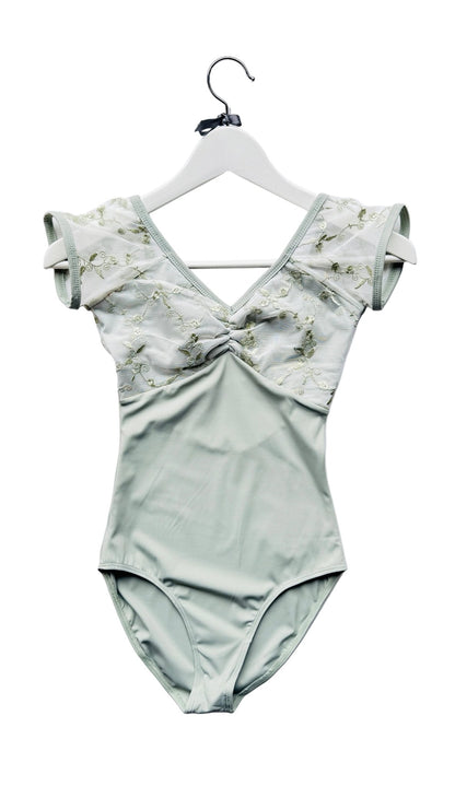 Embroidered Cap Sleeve Leotard - Sage - THE COLLECTIVE DANCEWEAREmbroidered Cap Sleeve Leotard - SagemLeotardTHE COLLECTIVE DANCEWEAR