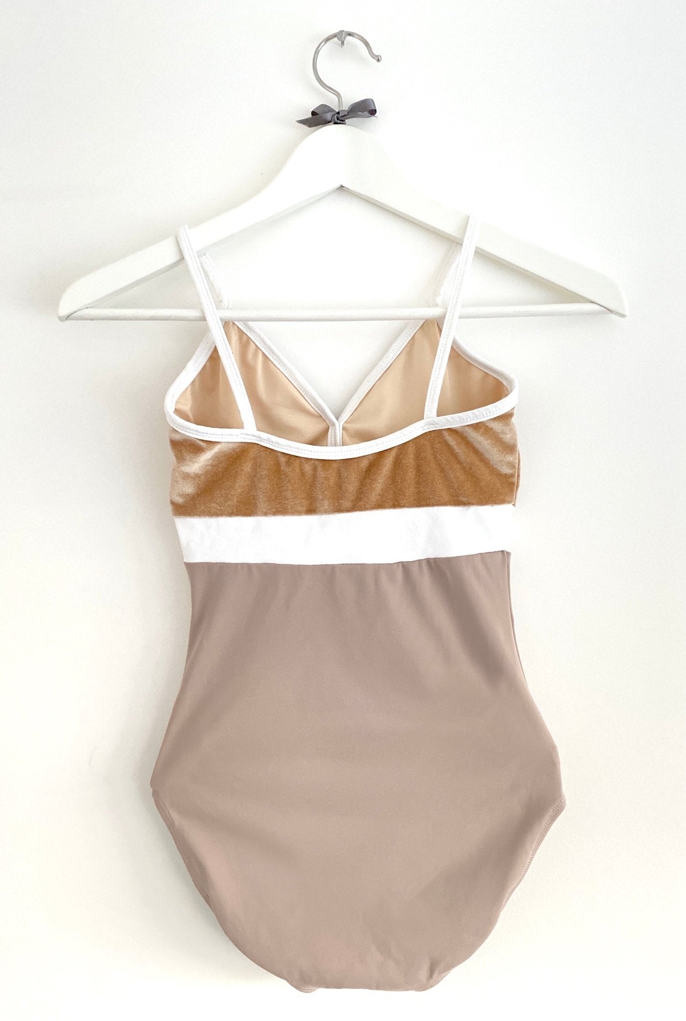 Gold and Stone Cami Leo with Velour Bust -Gold and Stone Cami Leo with Velour Bust#mLeotardTHE COLLECTIVE DANCEWEAR
