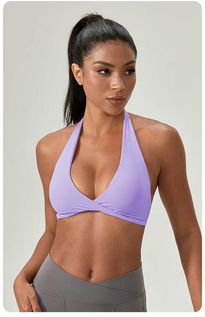 Halter Neck Dance Top w. Twisted Front - Lilac - THE COLLECTIVE DANCEWEARHalter Neck Dance Top w. Twisted Front - LilacmSports TopTHE COLLECTIVE DANCEWEAR