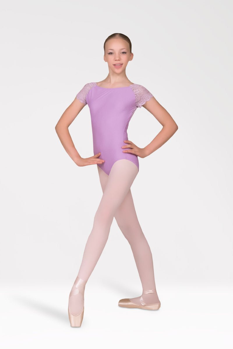 Harmony Cap Sleeve Leotard With Lace Back - Lilac - Collective DancewearHarmony Cap Sleeve Leotard With Lace Back - Lilac#mLeotardCollective Dancewear