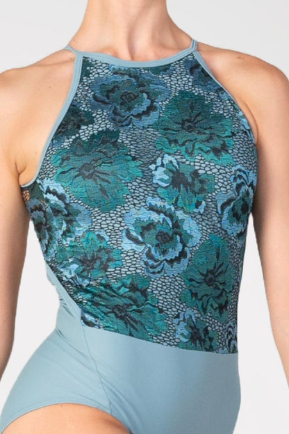 Harmony High Neck Lace Leotard - Peacock Blue - THE COLLECTIVE DANCEWEARHarmony High Neck Lace Leotard - Peacock BluemLeotardTHE COLLECTIVE DANCEWEAR