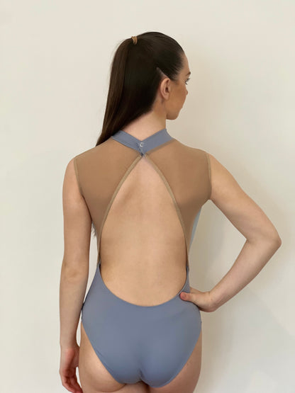Gathered Top High Neck Leotard for dance from the Collective Dancewear