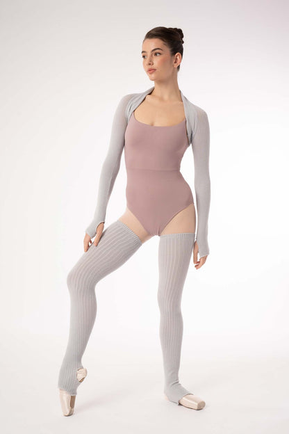 Intermezzo Darcy Knitted Warmup Shrug in Bamboo - Grey - Collective DancewearIntermezzo Darcy Knitted Warmup Shrug in Bamboo - Greymwarm upsCollective Dancewear