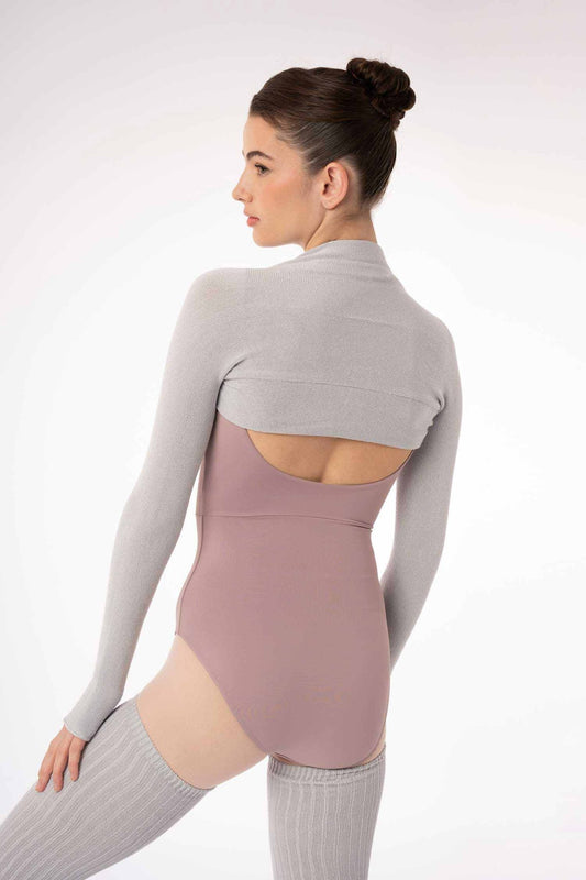 Intermezzo Darcy Knitted Warmup Shrug in Bamboo - Grey - Collective DancewearIntermezzo Darcy Knitted Warmup Shrug in Bamboo - Greymwarm upsCollective Dancewear