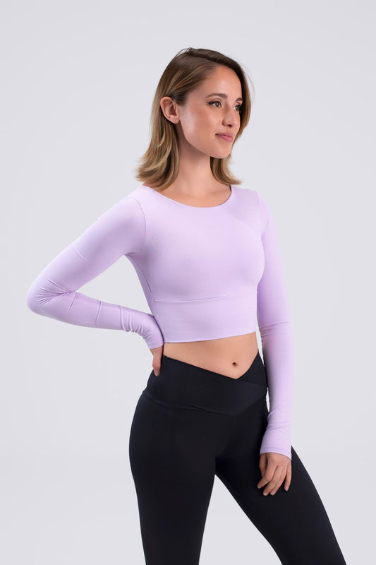 Intermezzo Grayson Long Sleeve Crop Top - Lilac - THE COLLECTIVE DANCEWEARIntermezzo Grayson Long Sleeve Crop Top - LilacmSports TopTHE COLLECTIVE DANCEWEAR