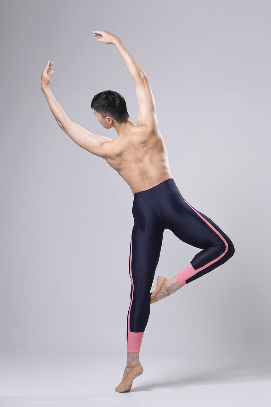 KeithLink Navy Tights With Salmon Pink Stripe - THE COLLECTIVE DANCEWEARKeithLink Navy Tights With Salmon Pink Stripe#mSports LeggingsTHE COLLECTIVE DANCEWEAR