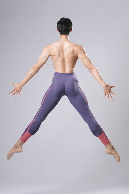 KeithLink Plum Purple Tights with Burnt Coral Stripe - THE COLLECTIVE DANCEWEARKeithLink Plum Purple Tights with Burnt Coral Stripe#mSports LeggingsTHE COLLECTIVE DANCEWEAR