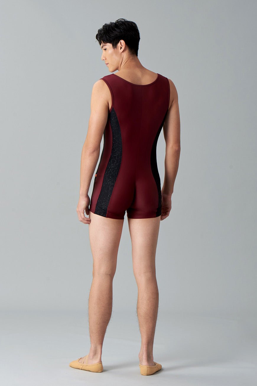 KeithLink Short Unitard - Burgundy With Black Panels - THE COLLECTIVE DANCEWEARKeithLink Short Unitard - Burgundy With Black Panels#mSports UnitardTHE COLLECTIVE DANCEWEAR