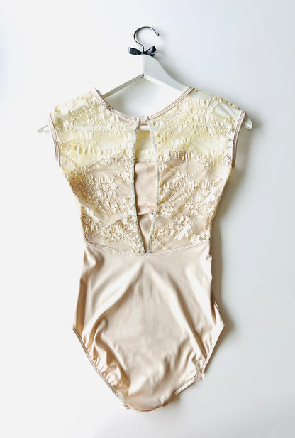 THE COLLECTIVE DANCEWEAR Lace Cap Sleeve Leotard - Antique Cream#mLeotardTHE COLLECTIVE DANCEWEAR