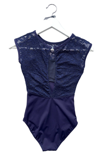 Lace Cap Sleeve Leotard - Navy - THE COLLECTIVE DANCEWEARLace Cap Sleeve Leotard - NavymLeotardTHE COLLECTIVE DANCEWEAR