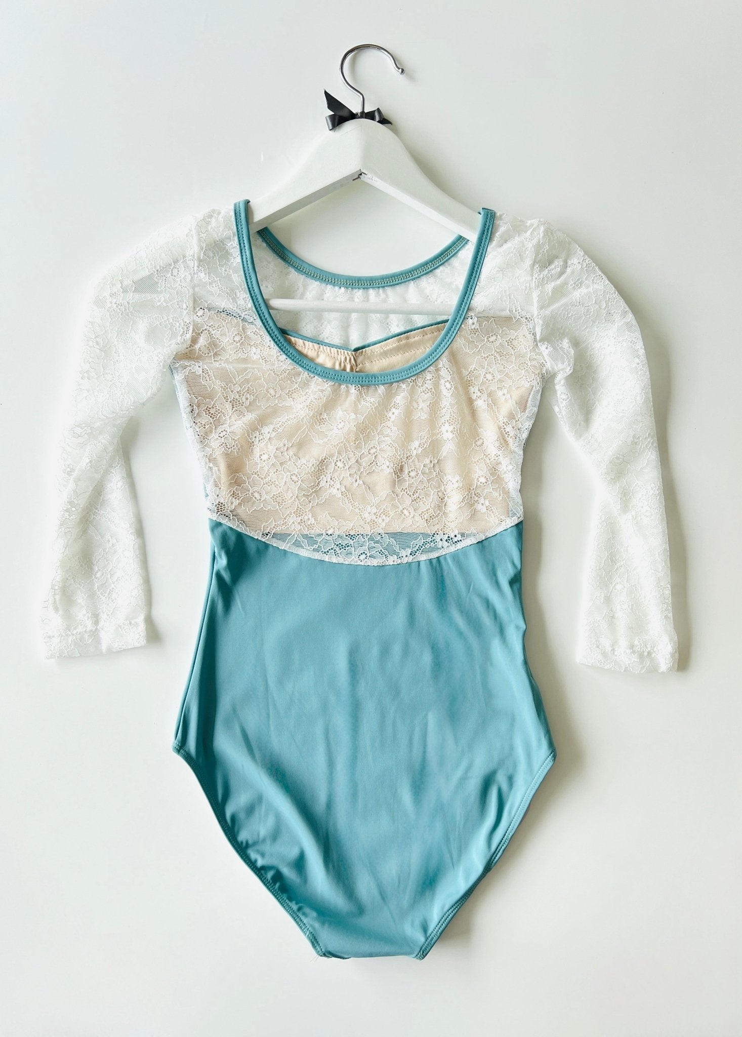 Lace Sleeve Leotard - Aqua#mLeotardTHE COLLECTIVE DANCEWEAR