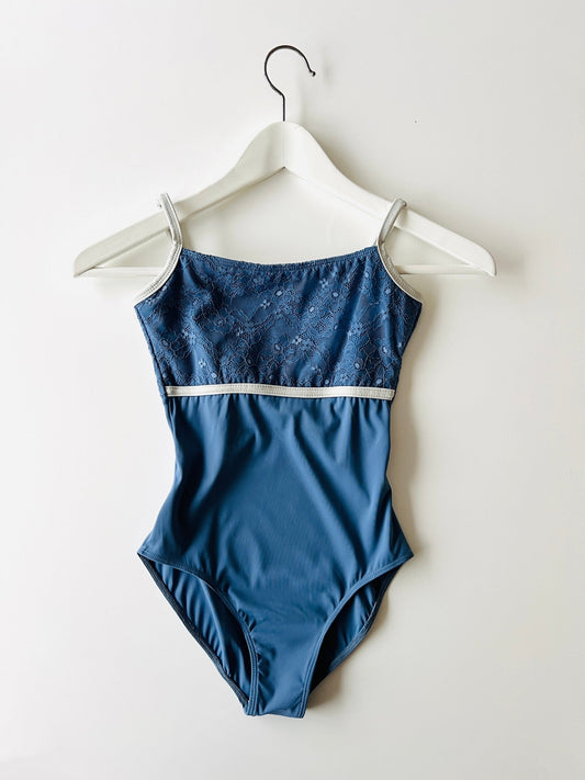 Lace Top Camisole Leotard - Blue - THE COLLECTIVE DANCEWEARLace Top Camisole Leotard - Blue#mLeotardTHE COLLECTIVE DANCEWEAR