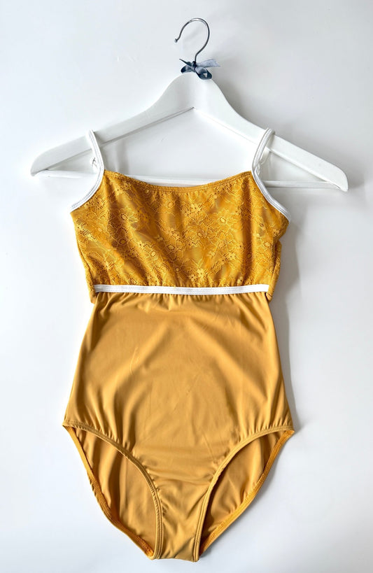Lace Top Camisole Leotard - Yellow - THE COLLECTIVE DANCEWEARLace Top Camisole Leotard - YellowmLeotardTHE COLLECTIVE DANCEWEAR