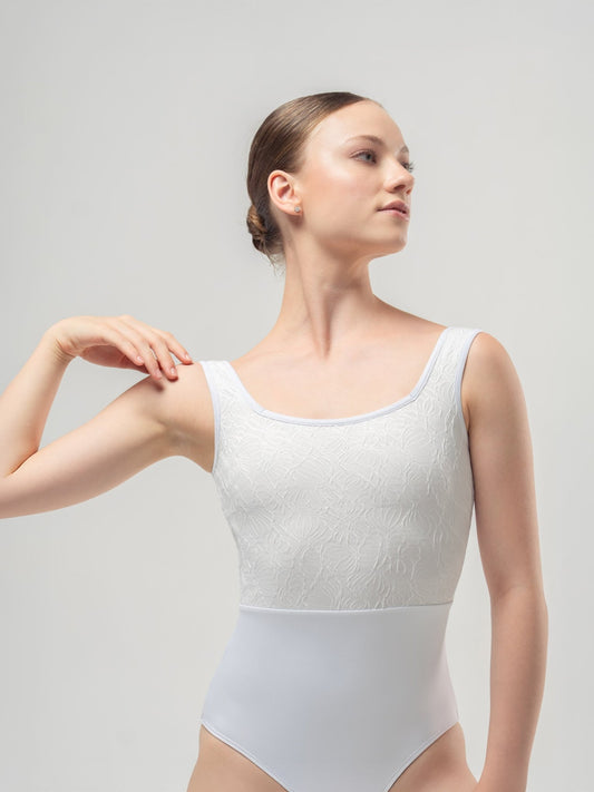 Mara Flora Leotard - Pearl White - THE COLLECTIVE DANCEWEARMara Flora Leotard - Pearl WhitemLeotardTHE COLLECTIVE DANCEWEAR