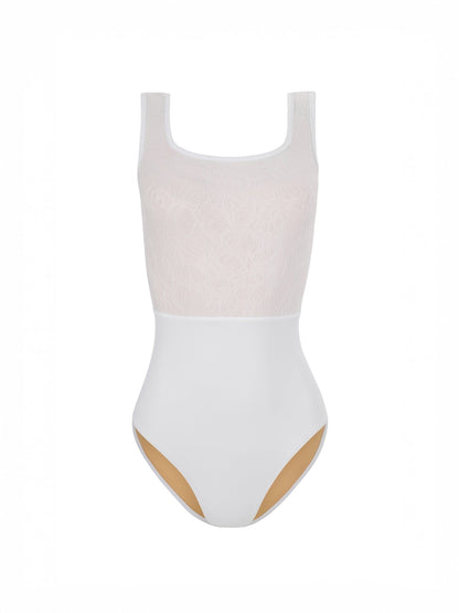 Mara Flora Leotard - Pearl White - THE COLLECTIVE DANCEWEARMara Flora Leotard - Pearl WhitemLeotardTHE COLLECTIVE DANCEWEAR