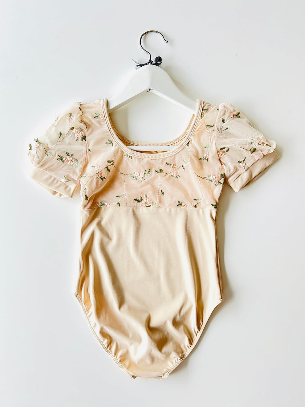 Flora Leotard - Long-Sleeve Leotard with Detachable Rose