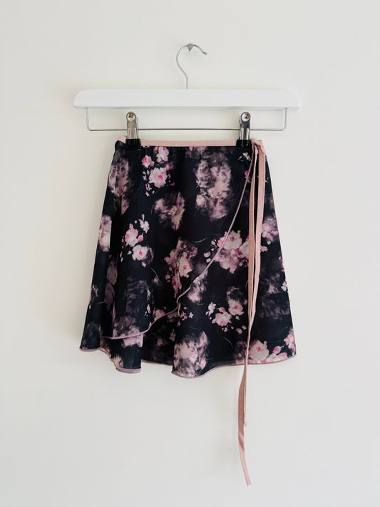 Short Wrap Skirt - Black Floral - THE COLLECTIVE DANCEWEARShort Wrap Skirt - Black FloralmSKIRTTHE COLLECTIVE DANCEWEAR