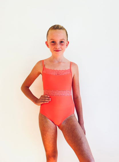 Sonata Ren Camisole Kids Leotard - Sonata Ren Camisole Leotard - Flamingo - Kids Collection#mLeotardTHE COLLECTIVE DANCEWEAR