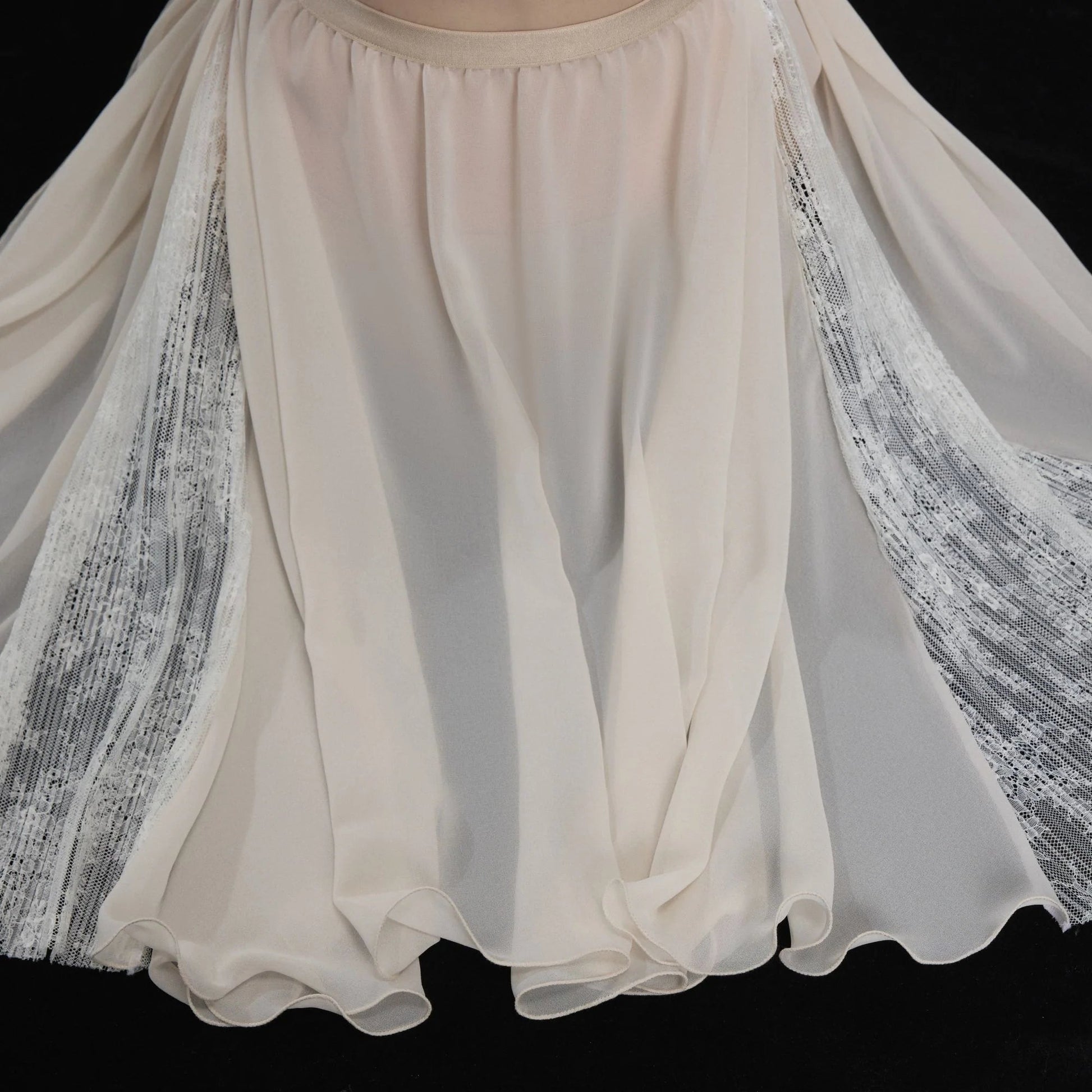 Sonnet Dance The Chiffon Skirt with Lace - Cream - THE COLLECTIVE DANCEWEARSonnet Dance The Chiffon Skirt with Lace - CreammSKIRTTHE COLLECTIVE DANCEWEAR