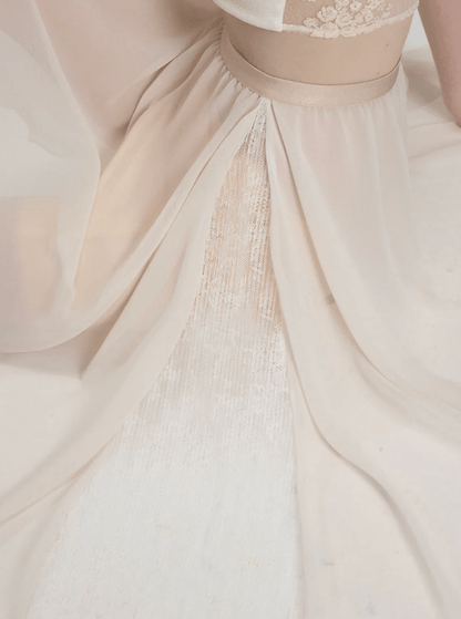 Sonnet Dance The Chiffon Skirt with Lace - Cream - THE COLLECTIVE DANCEWEARSonnet Dance The Chiffon Skirt with Lace - CreammSKIRTTHE COLLECTIVE DANCEWEAR