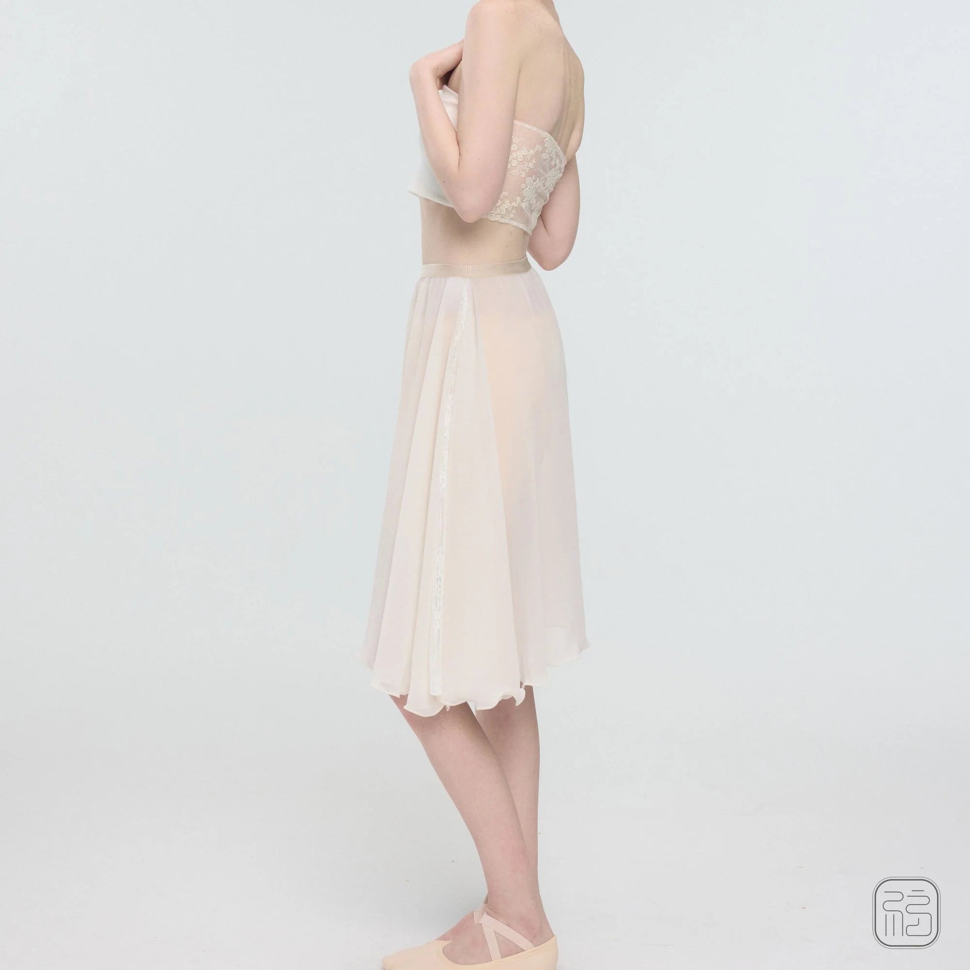 Sonnet Dance The Chiffon Skirt with Lace - Cream - THE COLLECTIVE DANCEWEARSonnet Dance The Chiffon Skirt with Lace - CreammSKIRTTHE COLLECTIVE DANCEWEAR