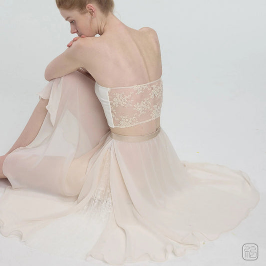 Sonnet Dance The Chiffon Skirt with Lace - Cream - THE COLLECTIVE DANCEWEARSonnet Dance The Chiffon Skirt with Lace - CreammSKIRTTHE COLLECTIVE DANCEWEAR