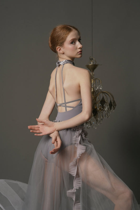 Susha More Etoile Halter Neck Leotard - Silver Grey - THE COLLECTIVE DANCEWEARSusha More Etoile Halter Neck Leotard - Silver GreymLeotardTHE COLLECTIVE DANCEWEAR