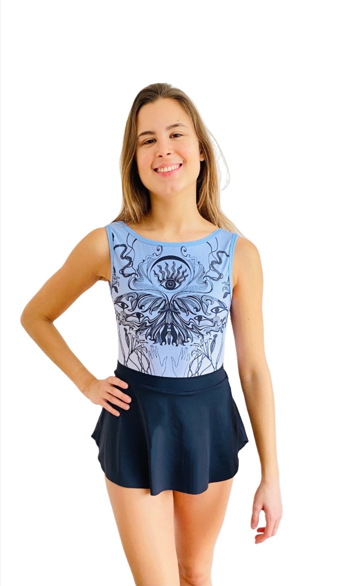 Susha More Sphinx Tank Leotard - Blue COLLECTIVE Susha More Sphinx Tank Leotard - Blue#mLeotardTHE COLLECTIVE DANCEWEAR