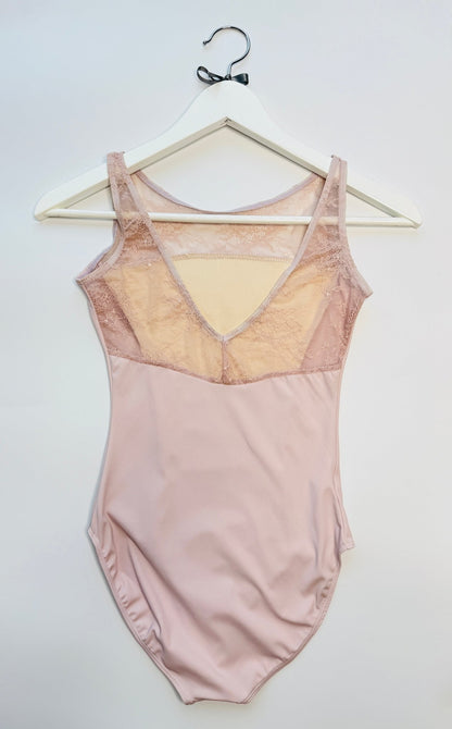 Tank Leotard with Lace Panel - Pink - THE COLLECTIVE DANCEWEARTank Leotard with Lace Panel - PinkmLeotardTHE COLLECTIVE DANCEWEAR