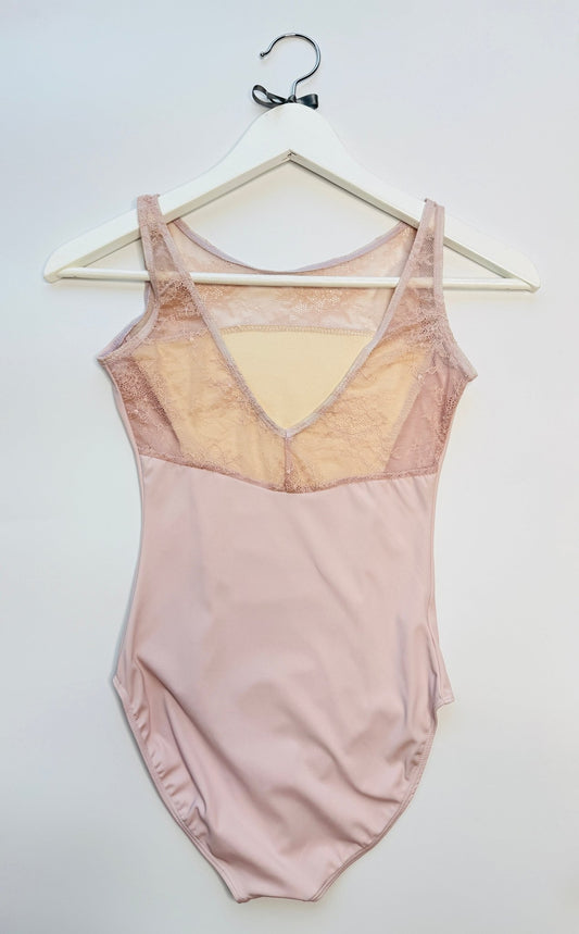 Tank Leotard with Lace Panel - Pink - THE COLLECTIVE DANCEWEARTank Leotard with Lace Panel - PinkmLeotardTHE COLLECTIVE DANCEWEAR