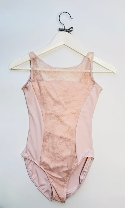 Tank Leotard with Lace Panel - Pink - THE COLLECTIVE DANCEWEARTank Leotard with Lace Panel - PinkmLeotardTHE COLLECTIVE DANCEWEAR
