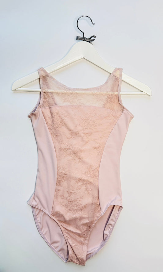 Tank Leotard with Lace Panel - Pink - THE COLLECTIVE DANCEWEARTank Leotard with Lace Panel - PinkmLeotardTHE COLLECTIVE DANCEWEAR